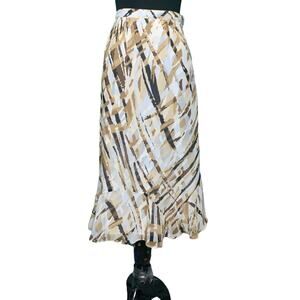 Alfred Dunner abstract print midi skirt size M